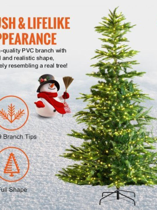 Christmas Tree 230cm with 1319 Branches and with LED Lighting