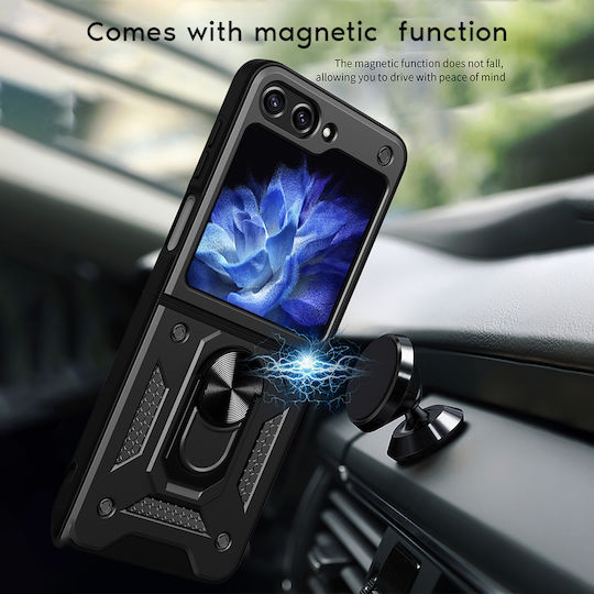 Carcasă Ring Armor Campro Sonique Samsung Galaxy Z Fold 6 Orificiu Mare Negru