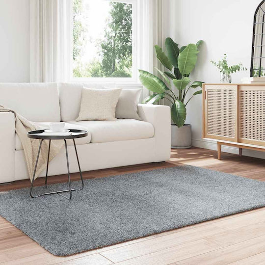 vidaXL Navarra Non-Slip Rectangular Shaggy Rug Silver Grey 130x200cm