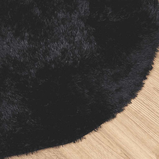 vidaXL Anti-slip Rug Rectangular Shaggy Black
