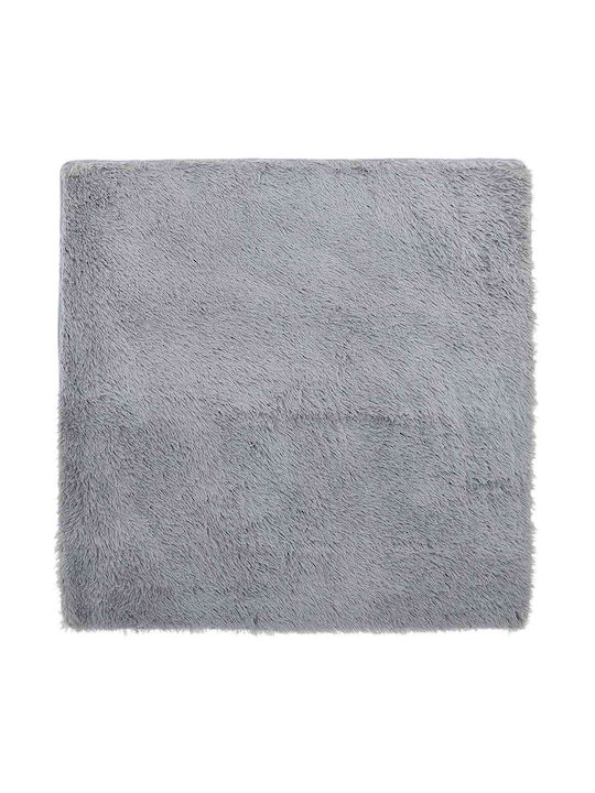 vidaXL Anti-slip Rug Rectangular Shaggy Silver Grey