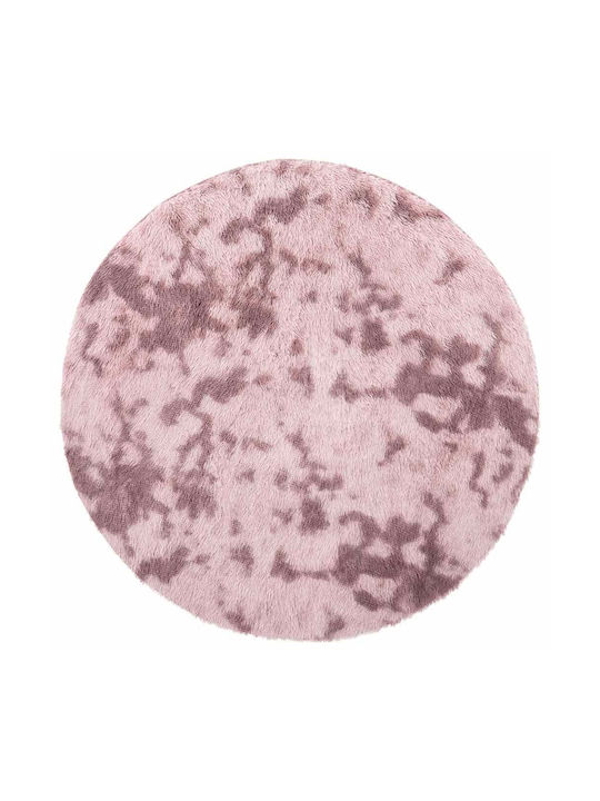 vidaXL Rutschfest Teppich Rechteckig Zottelig Synthetisch,Polyester/Cotton/Leather Dk. Pink