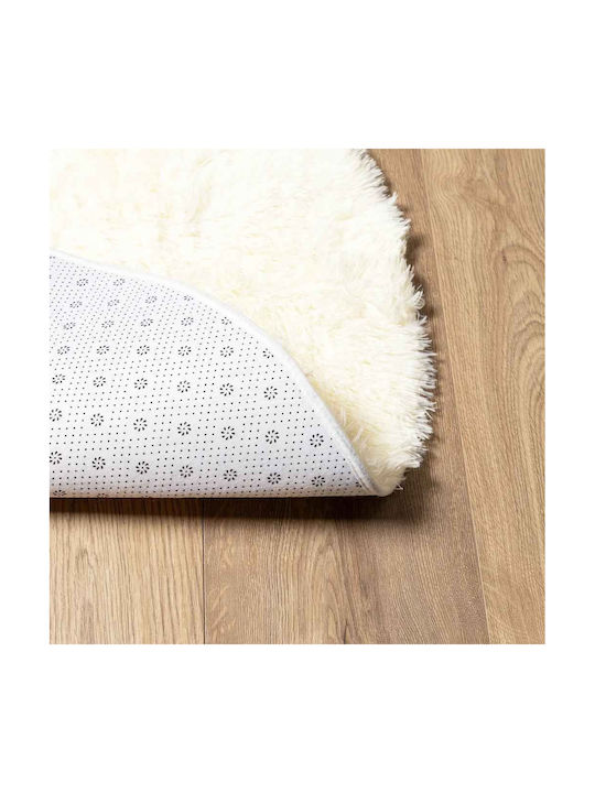 vidaXL Anti-slip Rug Rectangular Shaggy Cream