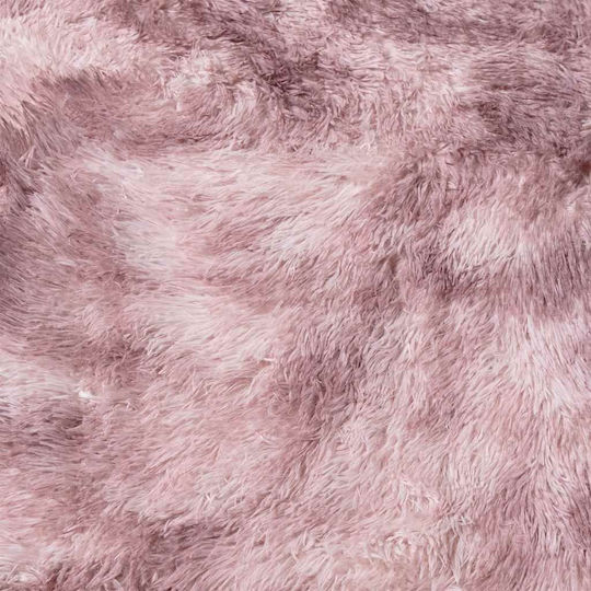 vidaXL Anti-slip Rug Rectangular Shaggy Dk. Pink