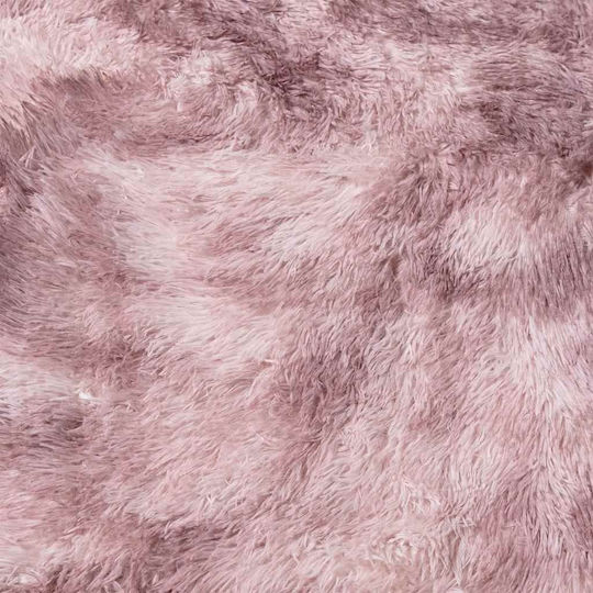 vidaXL Anti-slip Rug Rectangular Shaggy Dk. Pink