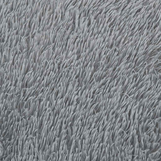 vidaXL Navarra Non-Slip Rectangular Shaggy Rug Silver Grey 130x200cm