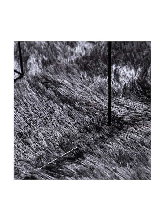 vidaXL Anti-slip Rug Rectangular Shaggy Dark Gray