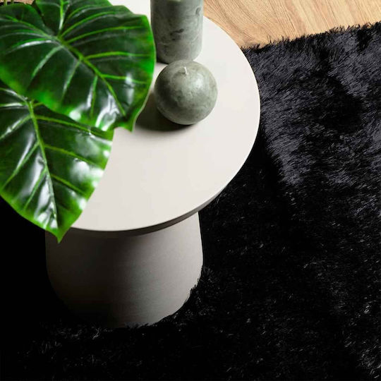 vidaXL Anti-slip Rug Rectangular Shaggy Black