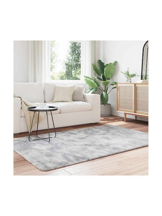 vidaXL Anti-slip Rug Rectangular Shaggy Light Grey - Grey