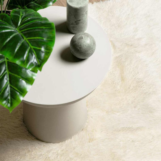 vidaXL Anti-slip Rug Rectangular Shaggy Cream