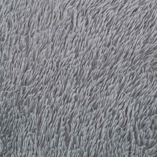 vidaXL Navarra Non-Slip Shaggy Runner Rug Silver Grey 80x150cm