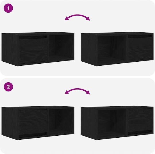 Stand TV Negru L60xA31xÎ25.5cm