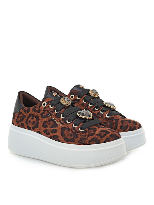 Renato Garini Sneakers Tan Leopard