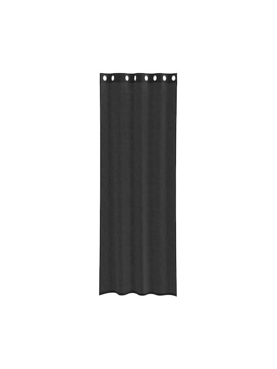 vidaXL Комплект Пердета И Завеси С Копчета Черни 140x260см