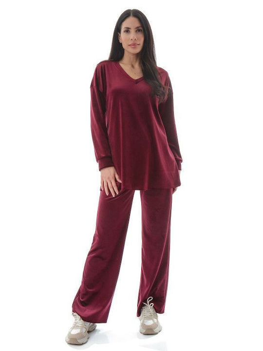 Silia D Sweatsuit Velvet Bordeaux