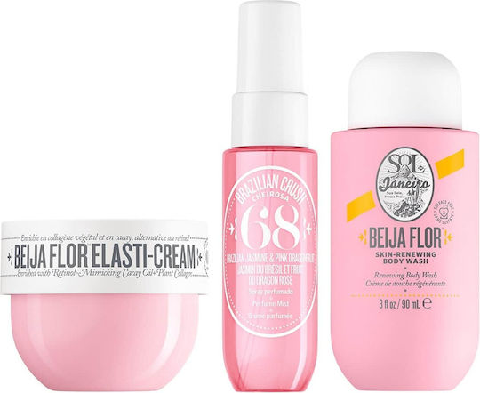 Sol de Janeiro Beija Flor Jet Skin Care Set for Moisturizing & Body Cleaning 4pcs