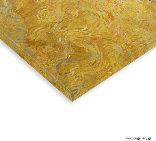 Canvas Painting Wheatfield A Reaper Van Gogh Diptych 100x70cm 2 Pieces 50x70cm