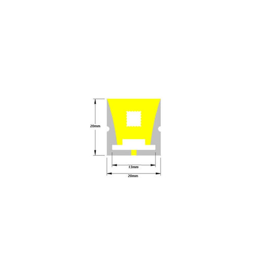 Προφίλ Flexible Silicone 12mm X 12mm