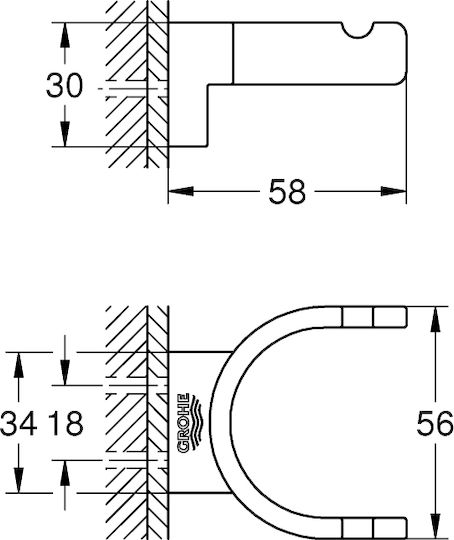 Grohe Selection Haken Badezimmer Einzeln Schrauben Rosa