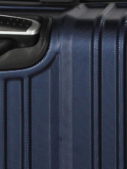 WORLDLINE Reisekoffer Hart Blau mit 4 Räder Höhe 55cm