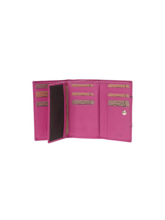 Lavor Small Leather Women's Wallet with RFID Fuchsia