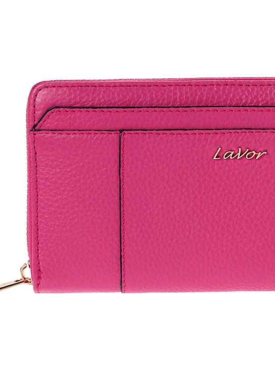 Small Leather Women's Wallet Classic with RFID Pink