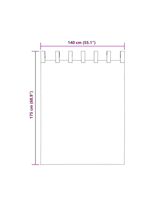 vidaXL Set Window Curtains With Beige Pencil Pleat 140x175cm