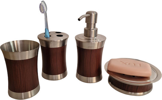 Set Accesorii Pentru Baie Inox Argintiu