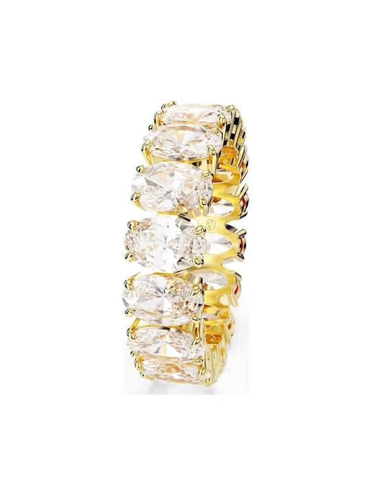 Swarovski Matrix Ring with Zircon Gold Plated