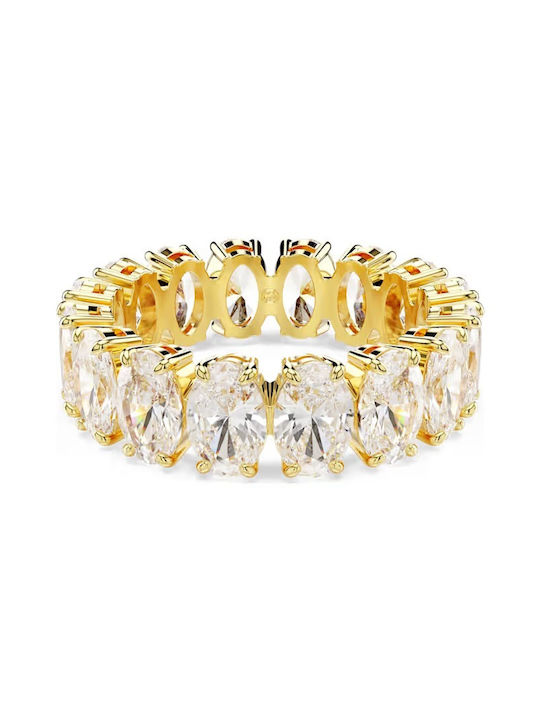 Swarovski Matrix Ring with Zircon Gold Plated