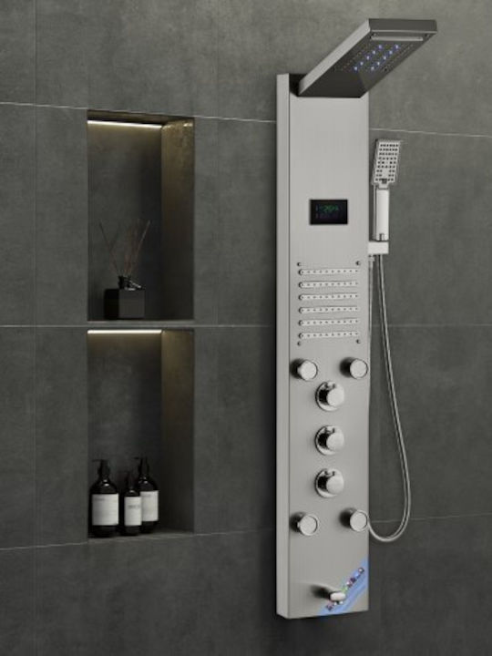 Vevor Στήλη Υδρομασάζ 135cm Ασημί