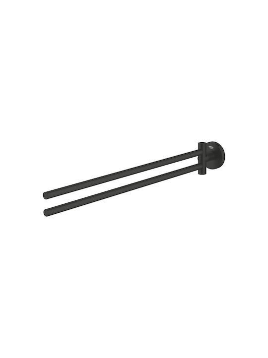 Grohe Essentials Ράγα Μπάνιου Μονή Επιτοίχια με Βίδες Μαύρη