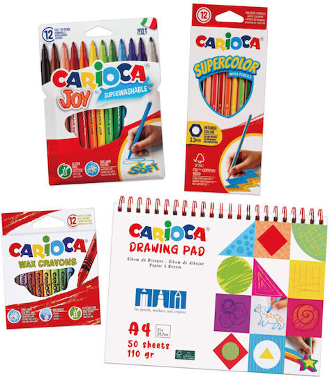 Carioca Σετ Ζωγραφικής σε Βαλιτσάκι 12τμχ