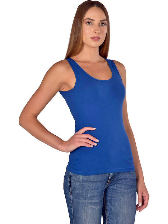 Ärmellos ELECTRIC BLUE Damen T-Shirt mit Racer Back