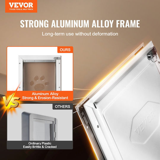 Vevor Ușa Metalică Albă Pentru Câini