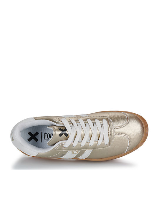 Damen Flatforms Sneakers Gold
