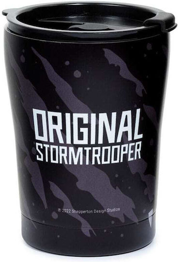 Puckator Stormtrooper Κούπα Μεταλλική με Καπάκι Μαύρη 300ml