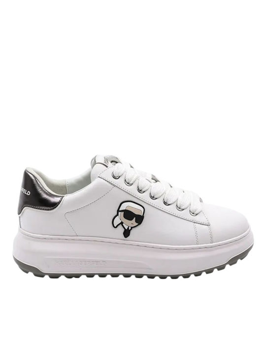 Karl Lagerfeld Kapri Bărbați Sneakers Albe