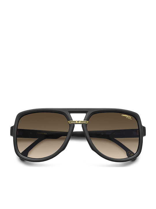 Carrera Unisex Sunglasses With Black Horn-Rimmed Frame And Grey Lens 10/S I46/86