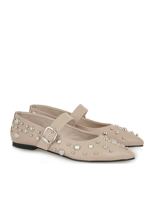Exe Damen Ballerinas Beige