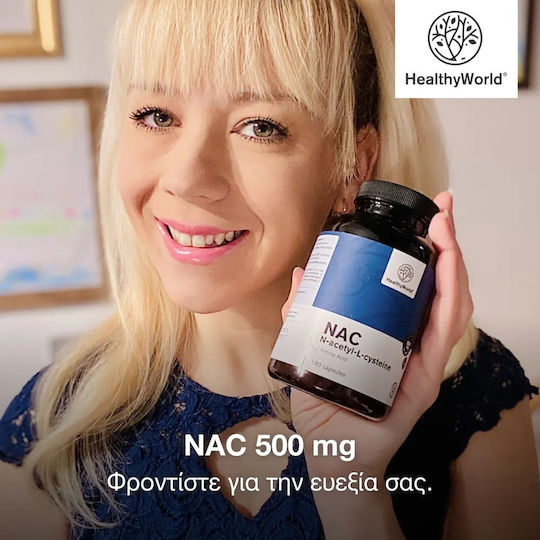 Healthy World NAC 500mg 180 Κάψουλες