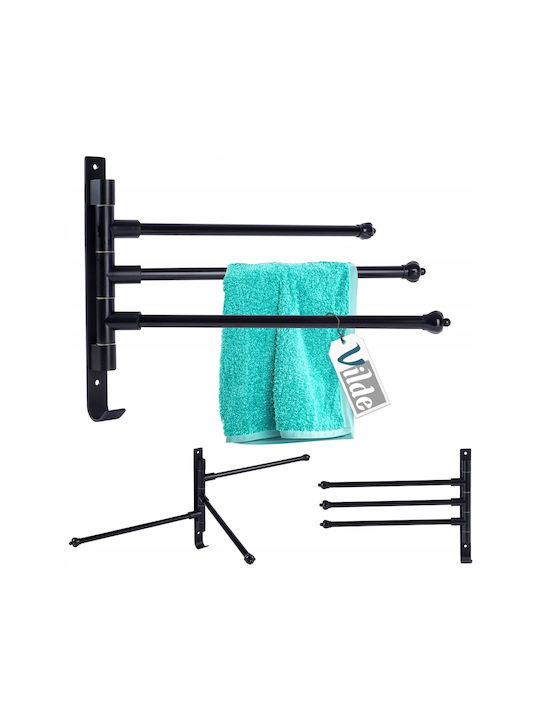 Vilde Single Wall-Mounted Bathroom Freestanding Coat Rack ​30x30cm Black