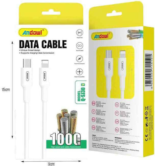 Andowl Q-sj30 USB-C zu Lightning Kabel 1m