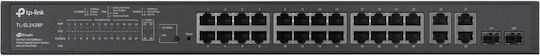 TP-LINK TL-SL2428P v1 Unmanaged L2 PoE+ Switch με 28 Θύρες Ethernet και 2 SFP Θύρες
