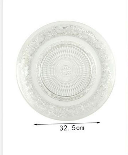 Spring Farfurie joasă Sticlă Transparent cu Diametru 33cm
