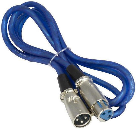 Tele Cable XLR male - XLR female Μαύρο 3m CR-145/3
