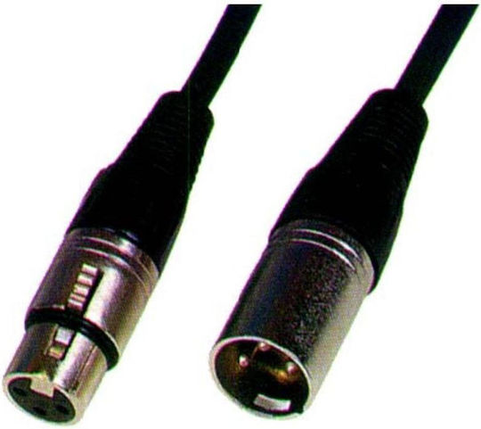 Tele Cable XLR male - XLR female Μαύρο 1.5m CR-675/145/1.5M