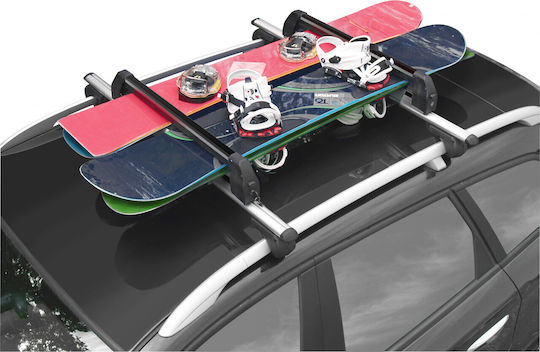 Menabo Bare și suporturi pentru schiuri auto Din aluminiu 63buc Potrivite pentru 6 perechi de schiuri sau 4 plăci de snowboard