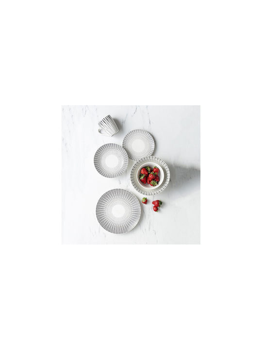 Nava Plate Shallow made of Porcelain White with Diameter 27cm