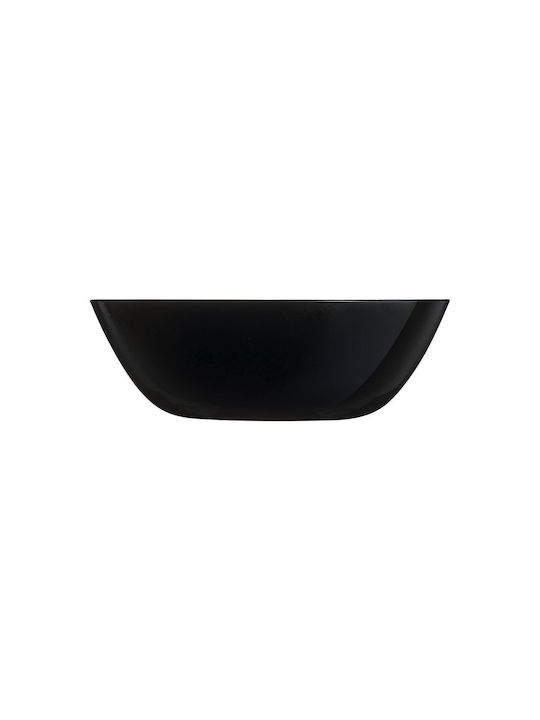 Luminarc Plate Soup Glass Black with Diameter 12cm 12pcs